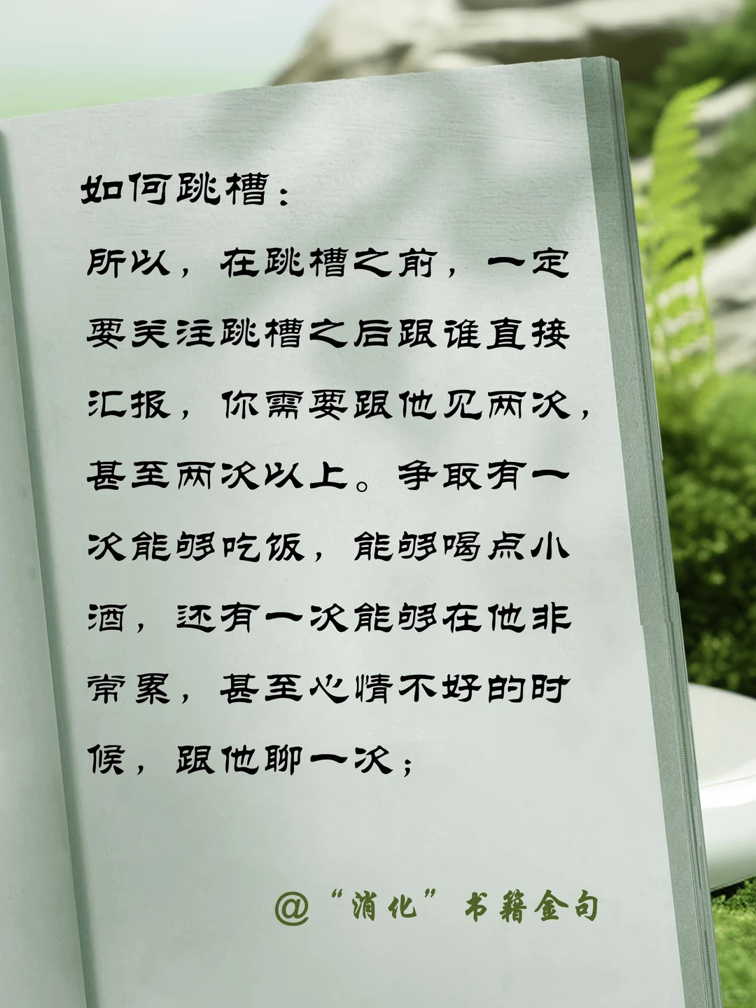 “消化”书籍金句-跳槽