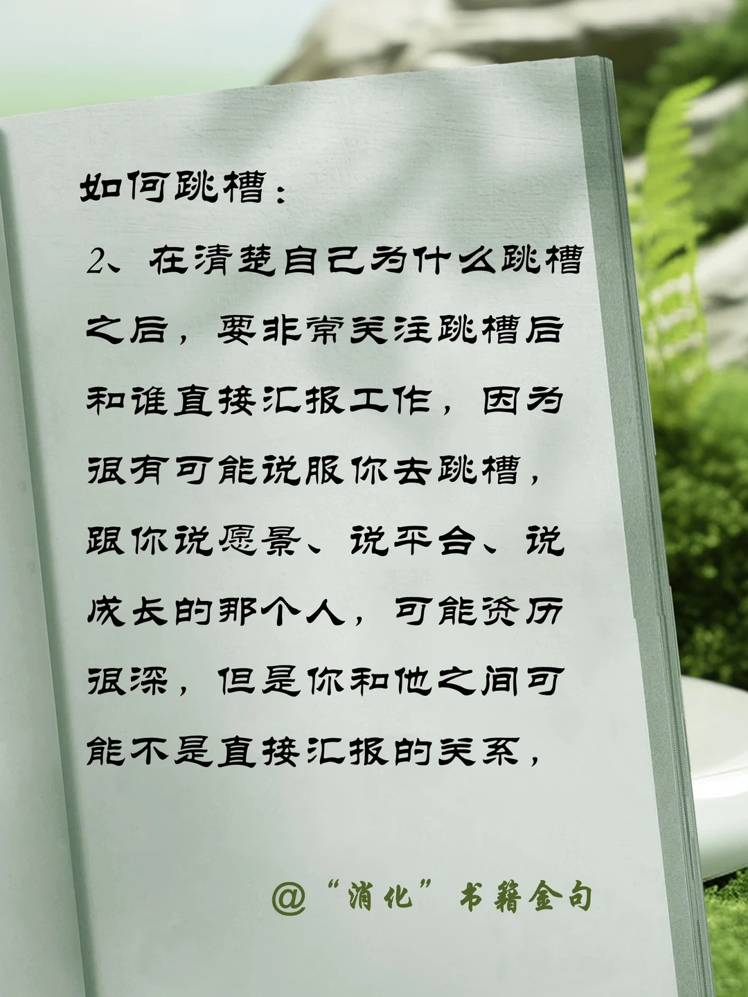 “消化”书籍金句-跳槽