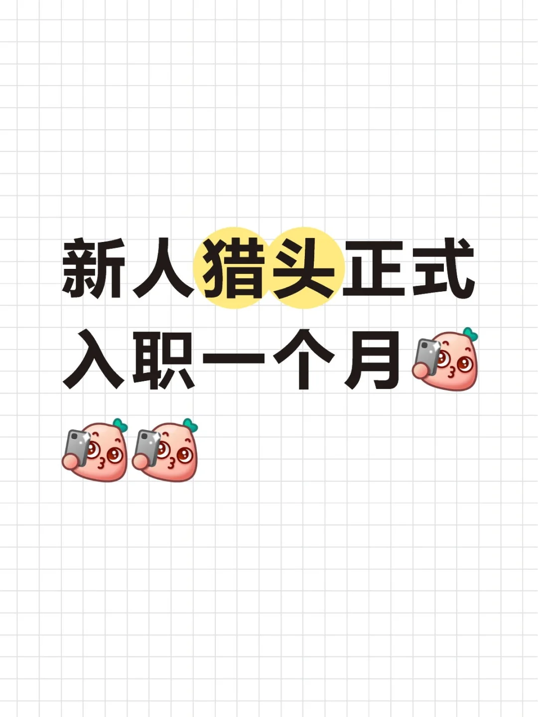 猎头小白入职一个月总结