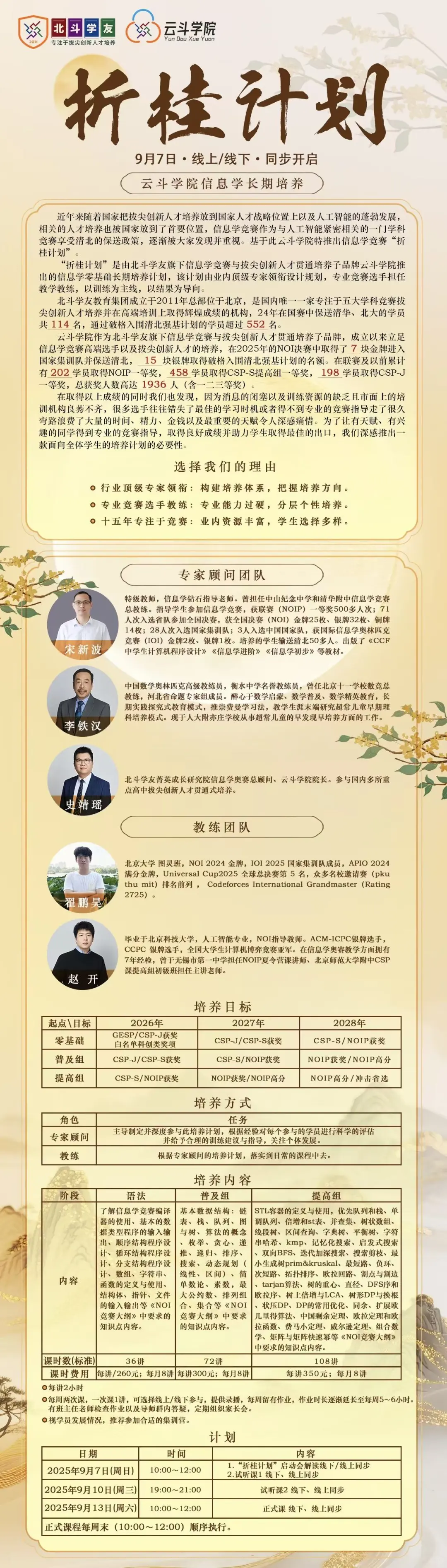 信息学竞赛培养计划