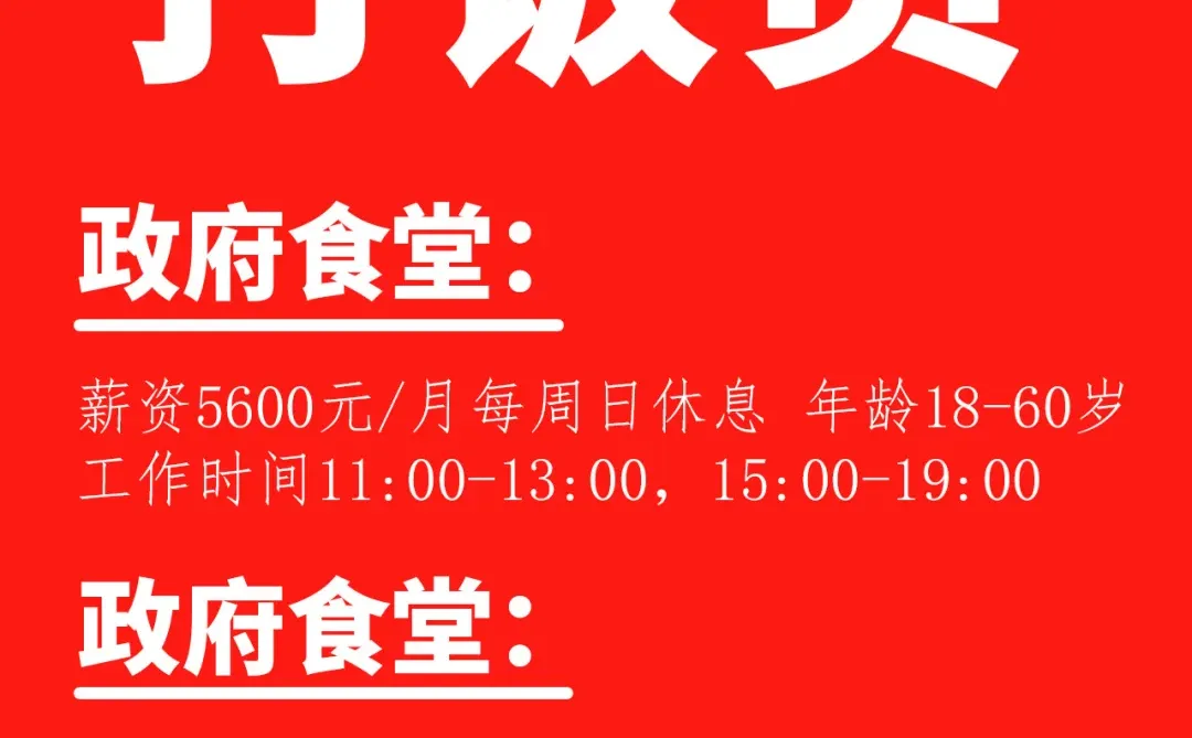 政府食堂打饭员