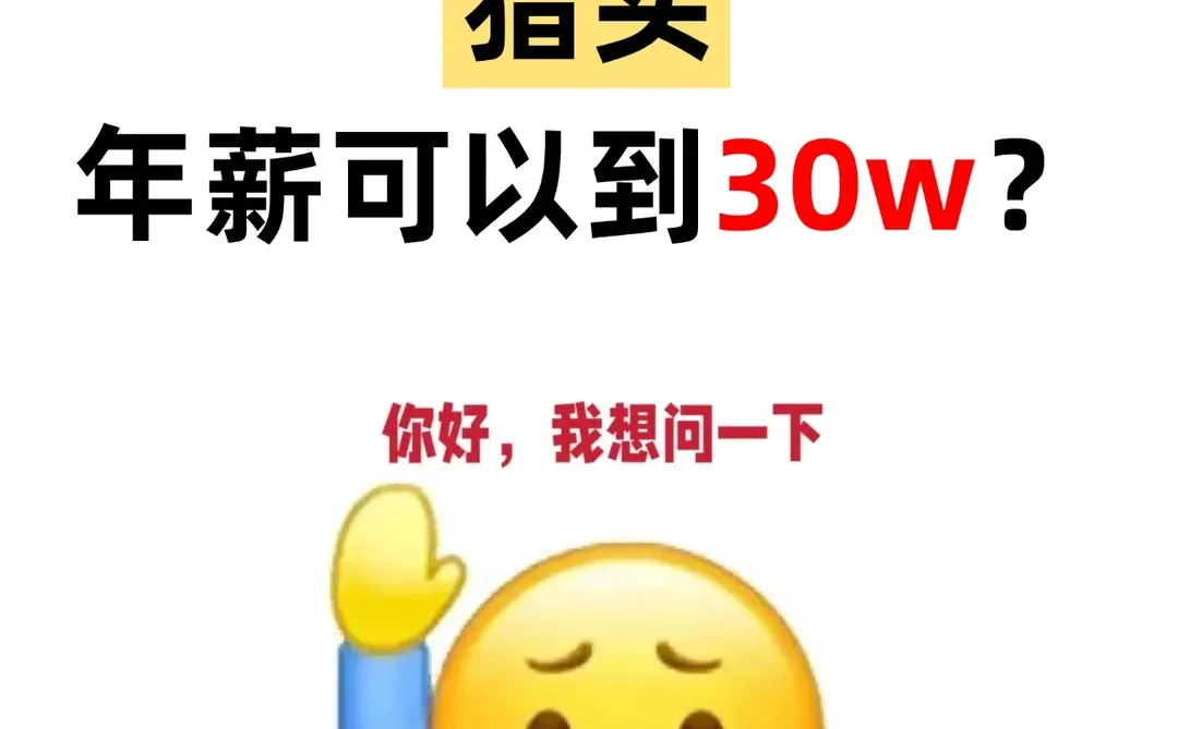 现在做什么行业的猎头，年薪能到30w？