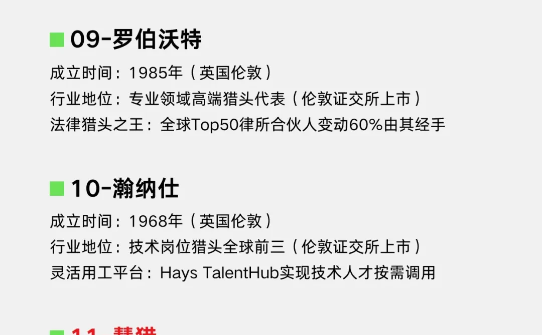 全球顶尖猎头公司前十名（TOP10）