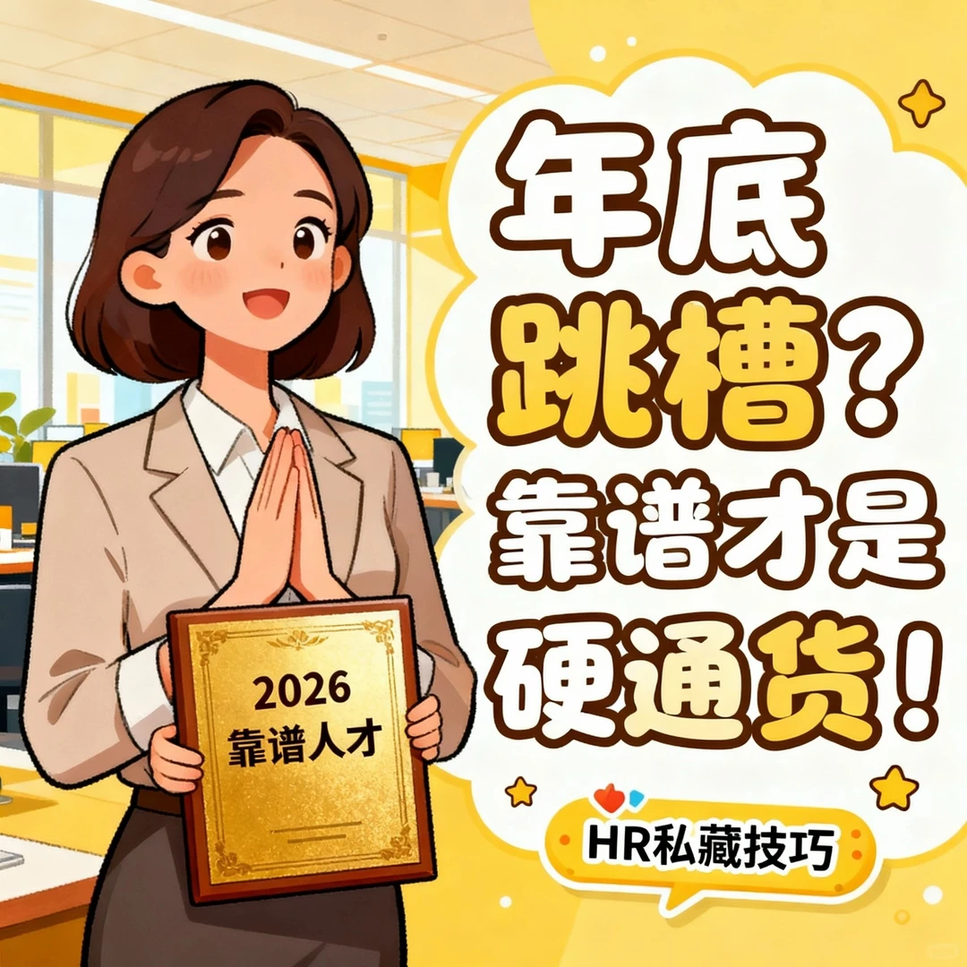 年底跳槽：靠谱才是2026职场硬通货💎