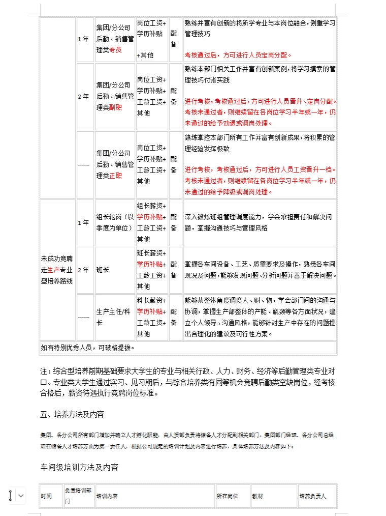 集团人才储备培养、晋升、晋级管理办法