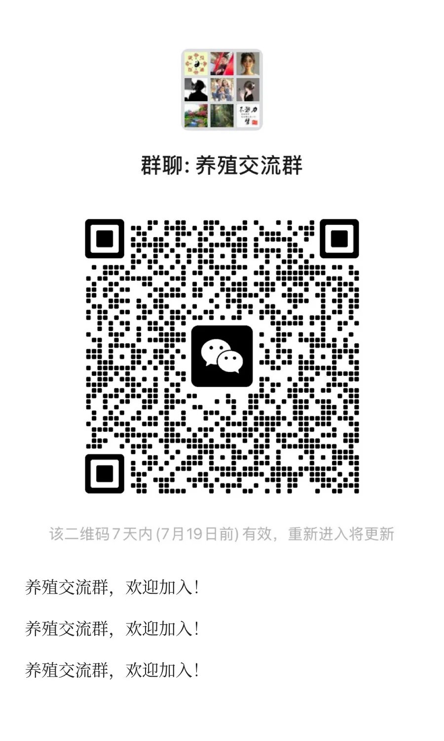 养殖交流群，欢迎加入！