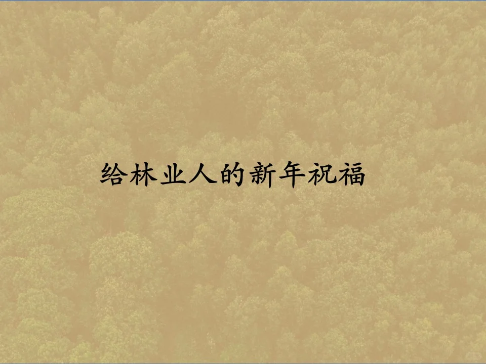 给林业人的新年祝福