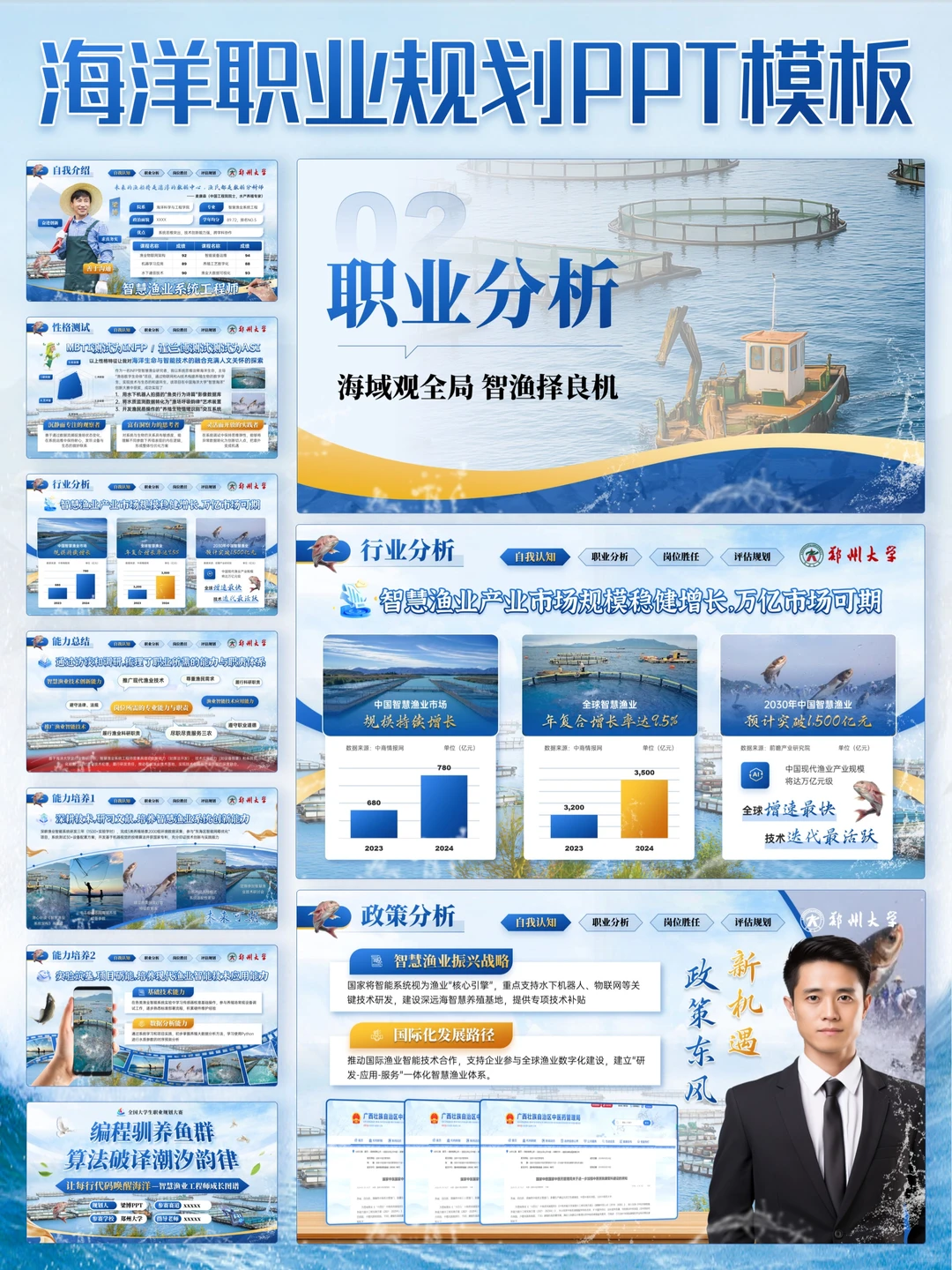 国赛级海洋渔业职业规划PPT