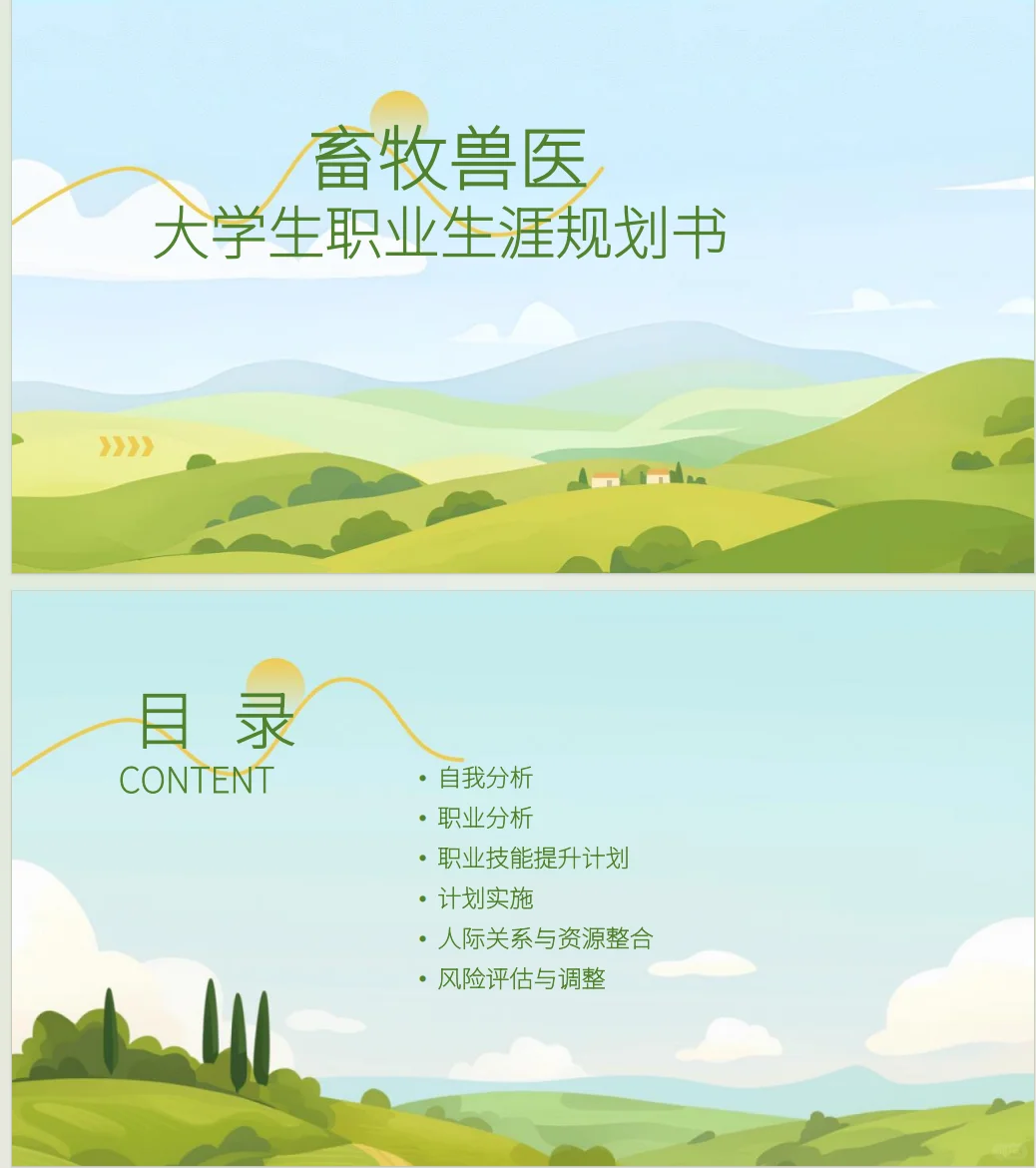 《畜牧兽医专业大学生职业生涯规划书》