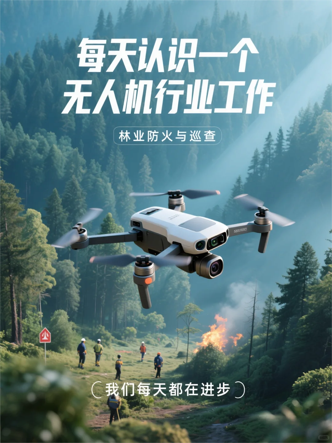 每天认识一个无人机行业工作—林业防火巡查