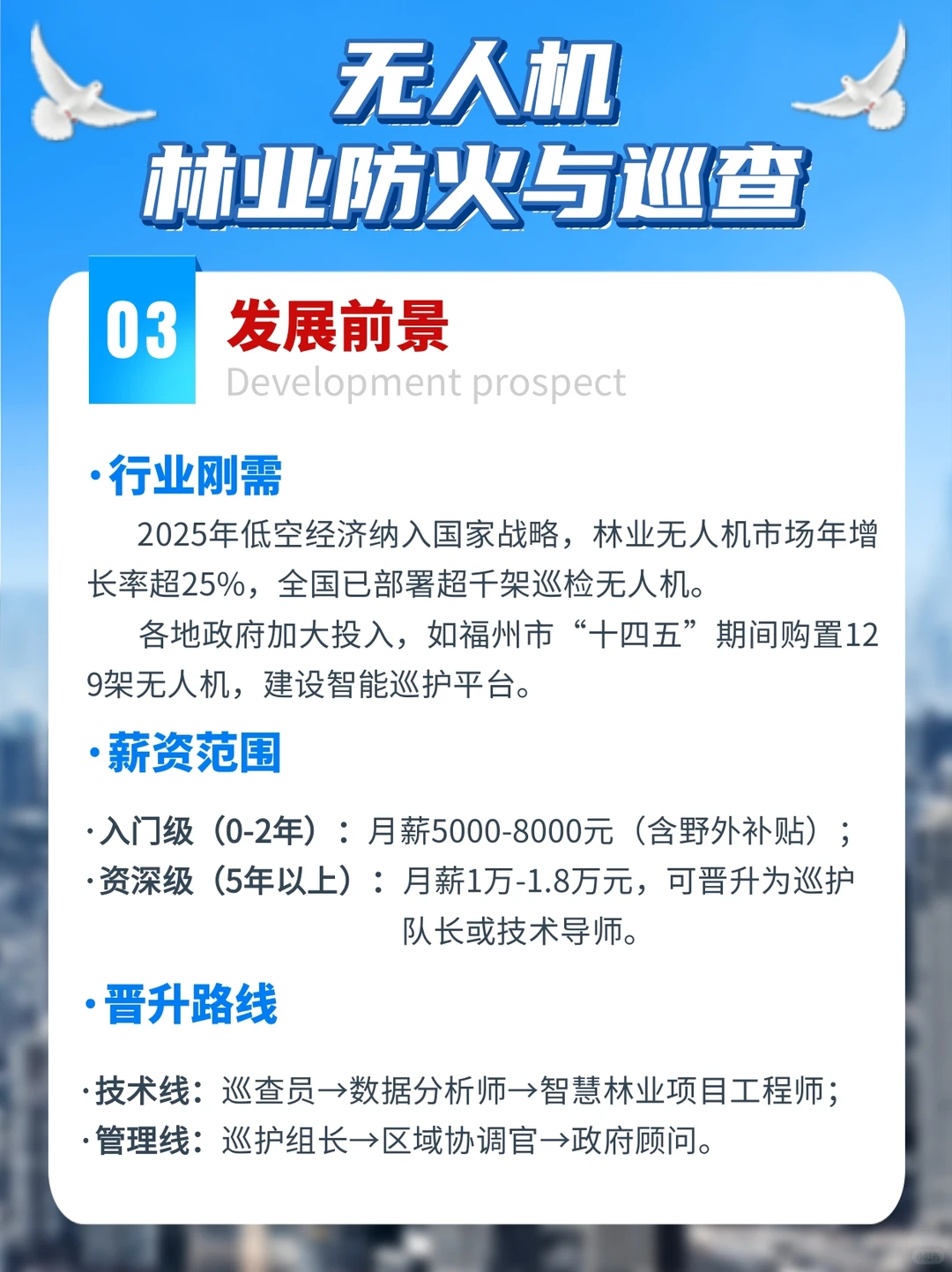 每天认识一个无人机行业工作—林业防火巡查