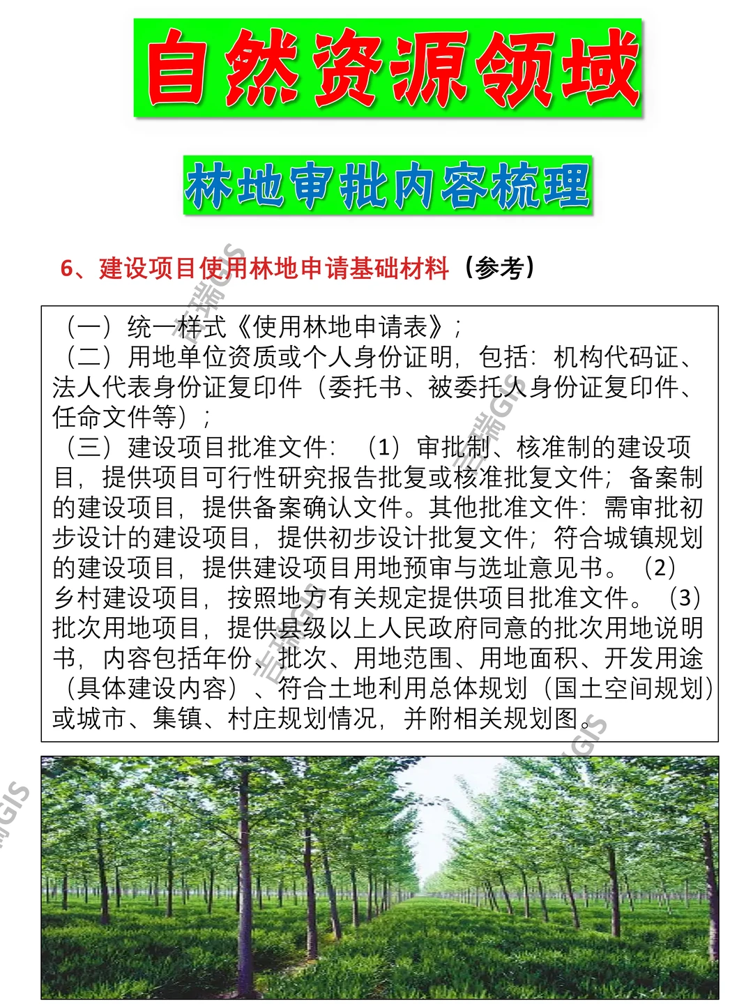 有关林地使用审批内容的梳理