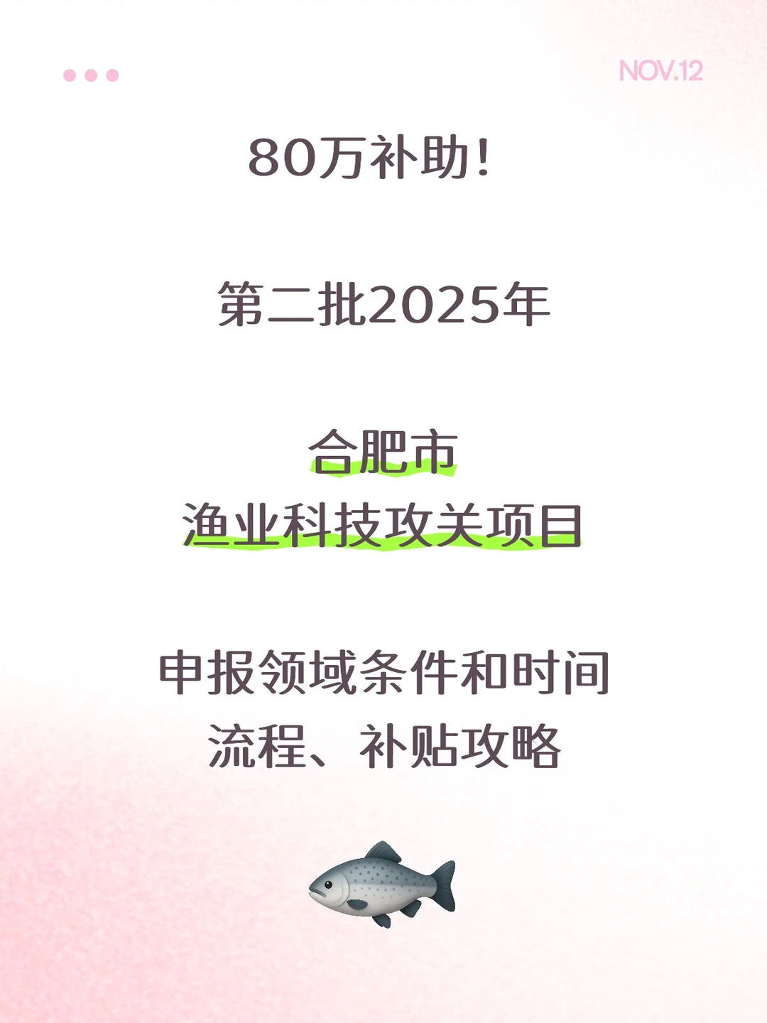 第二批2025年合肥市渔业科技攻关项目申报
