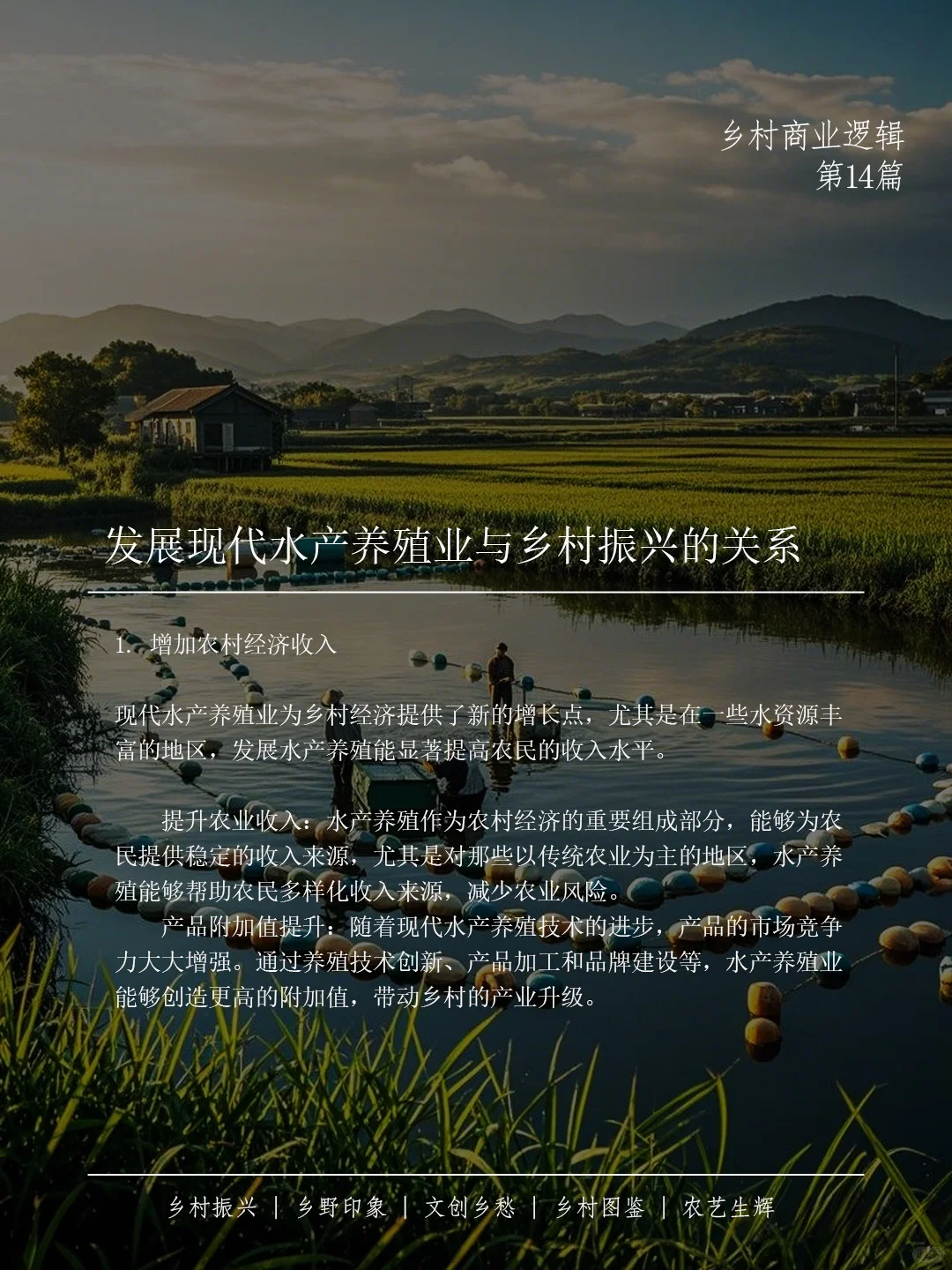 🌊 现代水产养殖助力乡村振兴 🐟✨