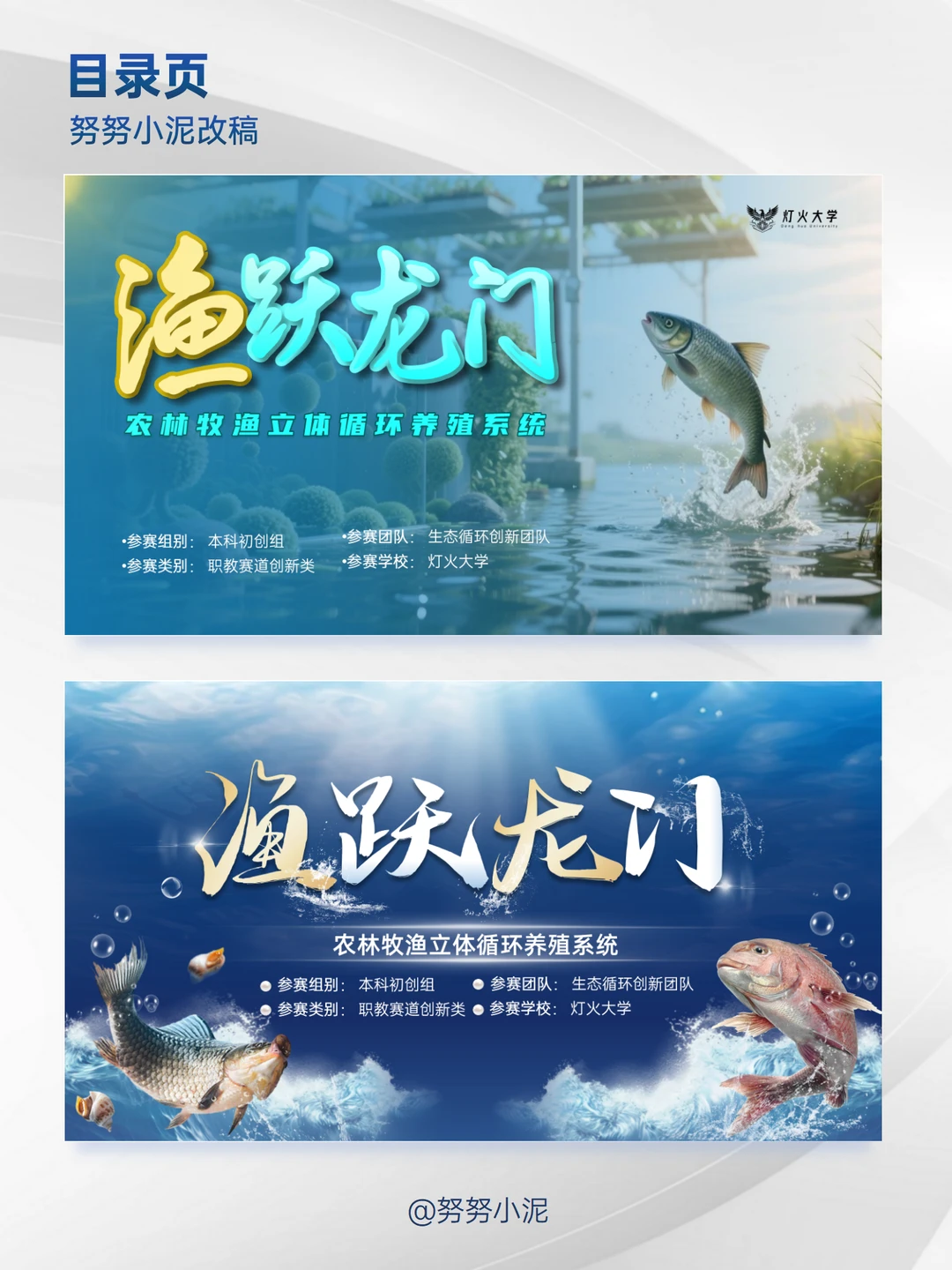 🐟渔跃龙门 | 农林牧渔PPT创赛循环养殖科技