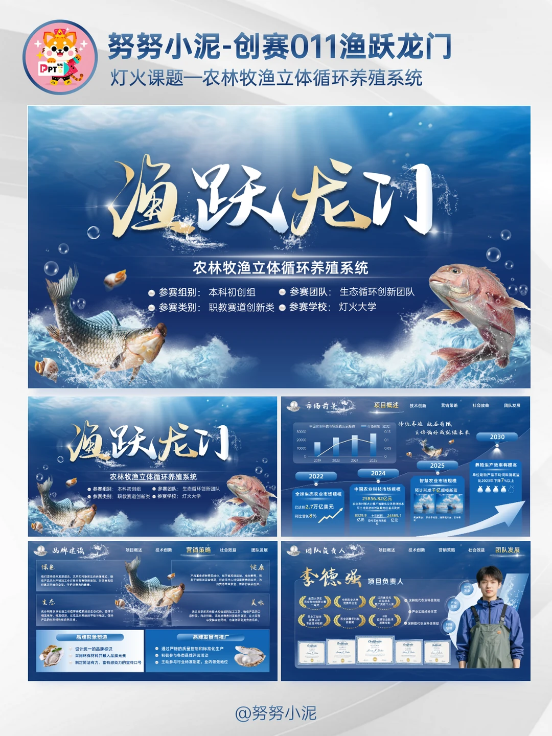 🐟渔跃龙门 | 农林牧渔PPT创赛循环养殖科技