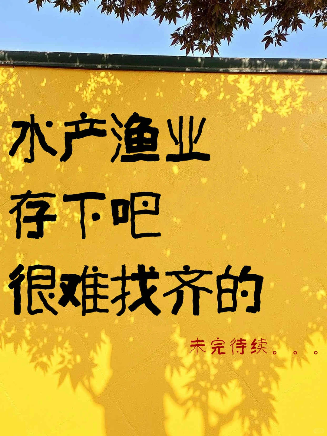还是没忍住，水产渔业方向的宝子一定要刷到