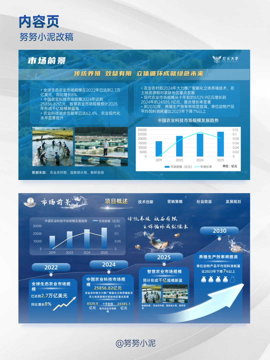 🐟渔跃龙门 | 农林牧渔PPT创赛循环养殖科技