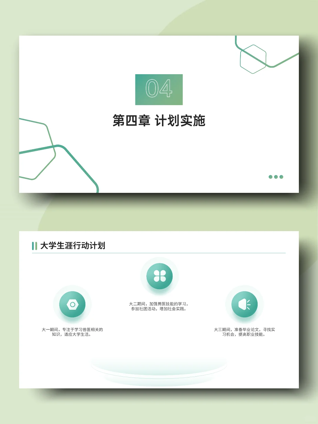 畜牧兽医大学生职业生涯规划书word+ppt