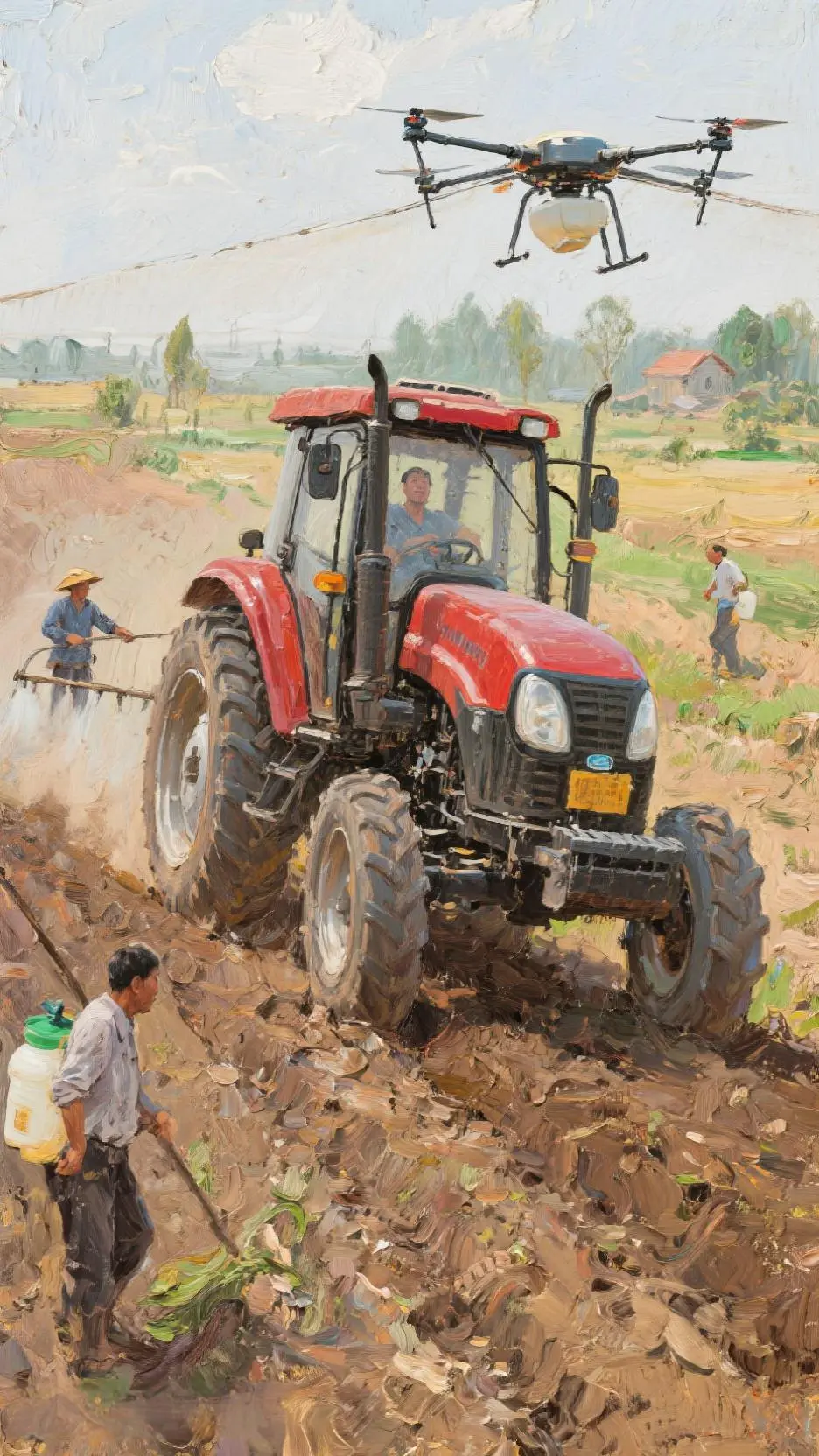 精品油画——《承包户农业》