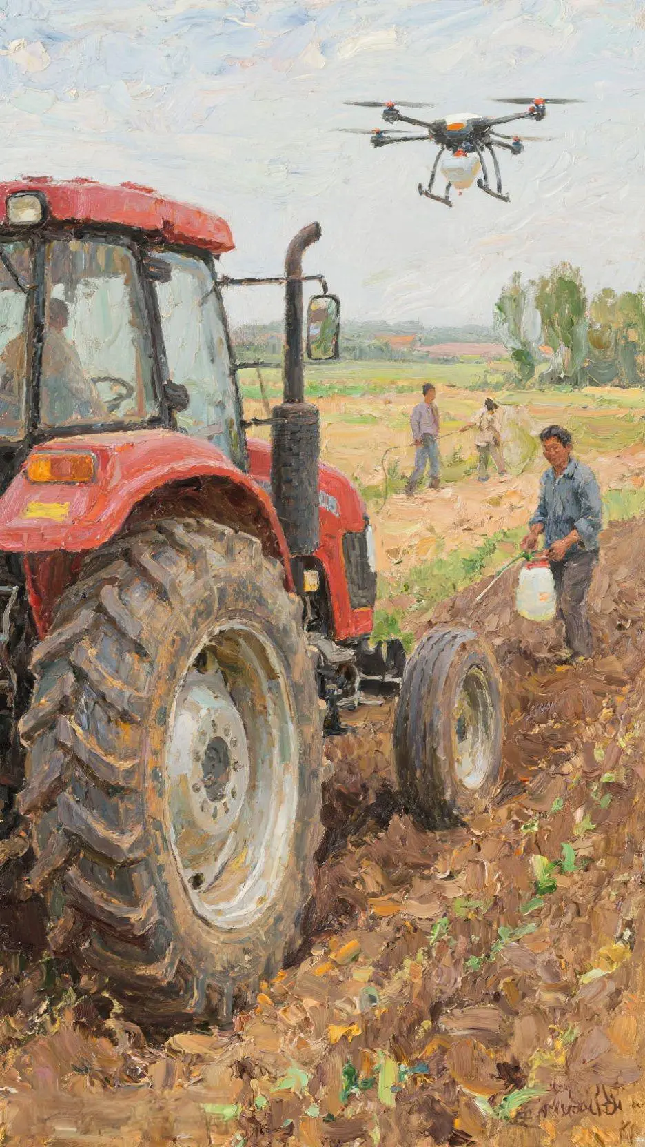 精品油画——《承包户农业》
