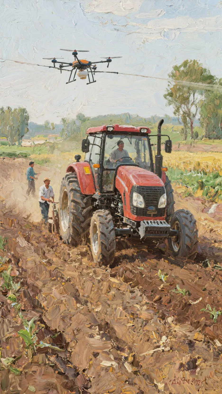 精品油画——《承包户农业》