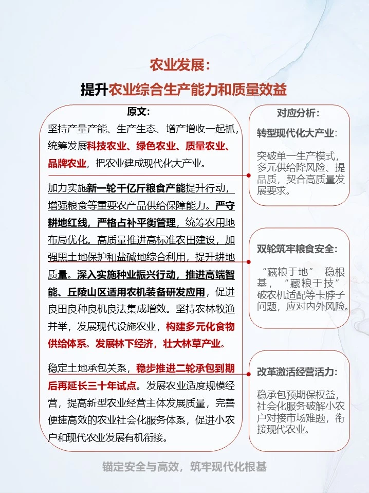 “十五五“农业、乡村发展重点