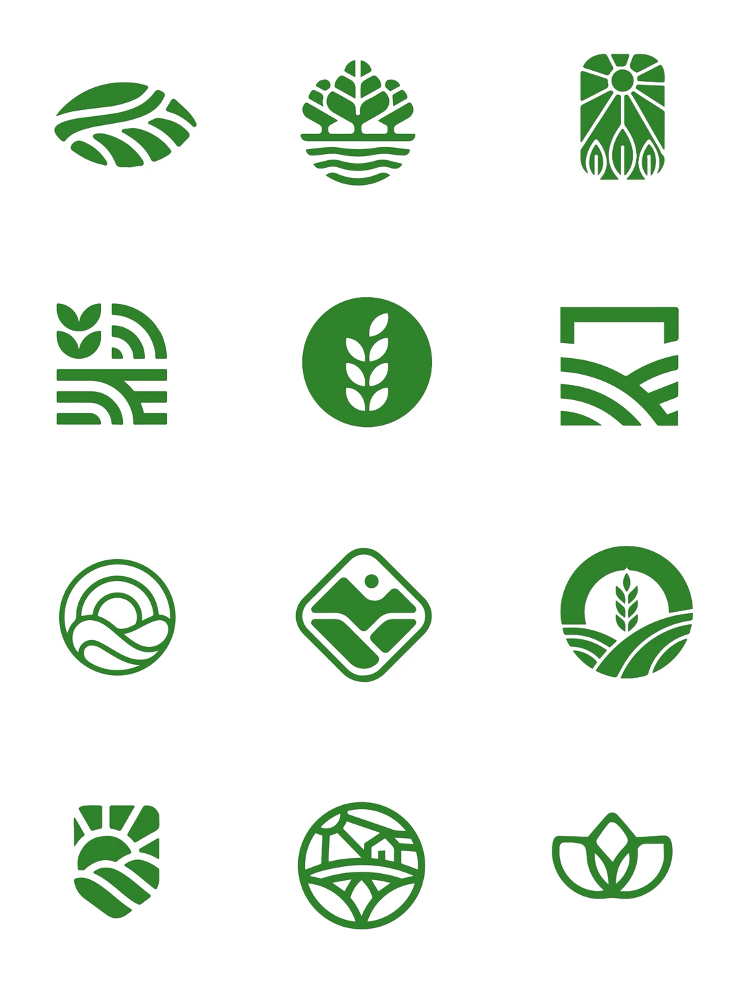 回归自然，简单生活，从这个农业牧场Logo开始