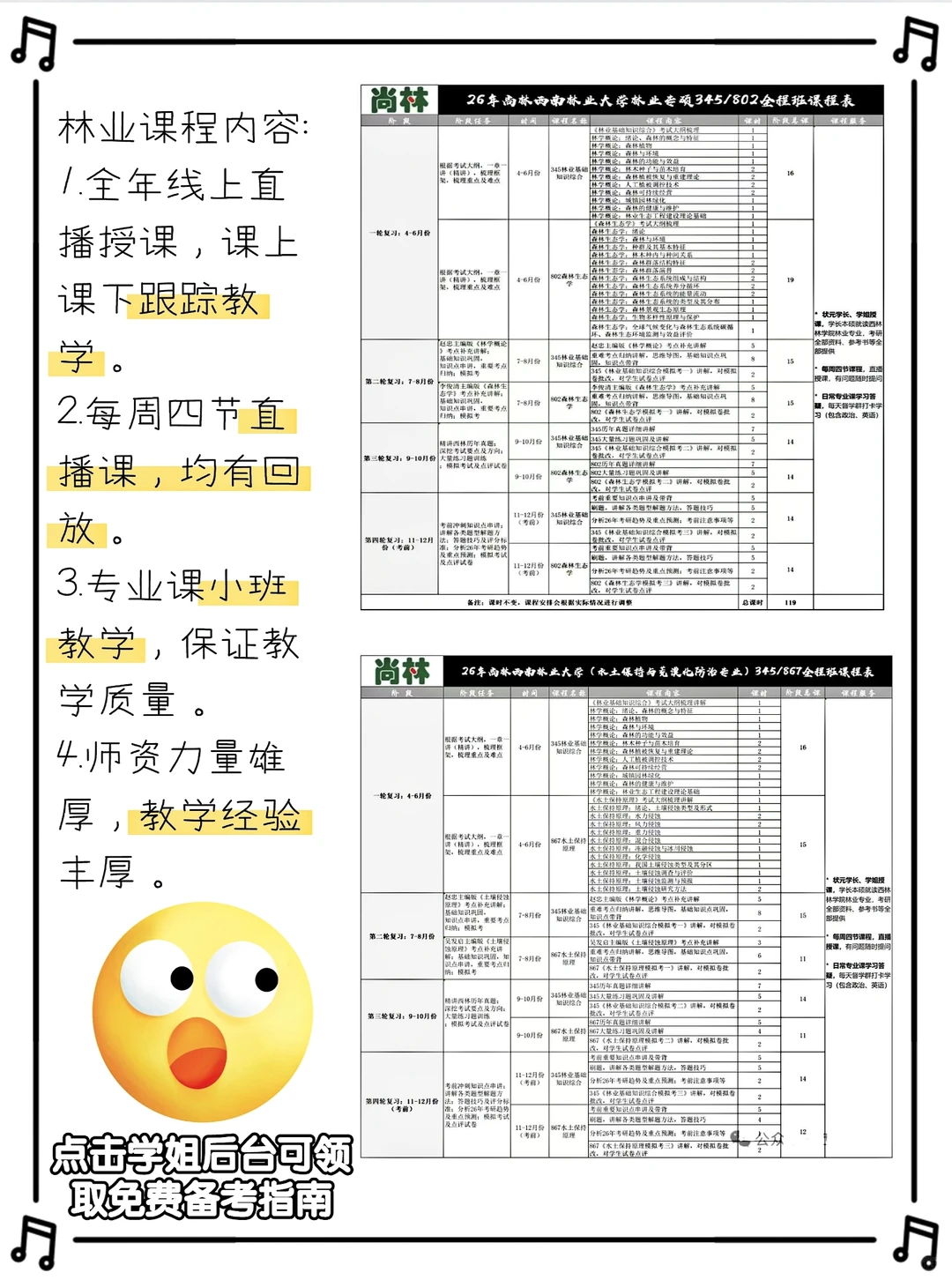 西南林大林业考研小班课｜专属的上岸捷径