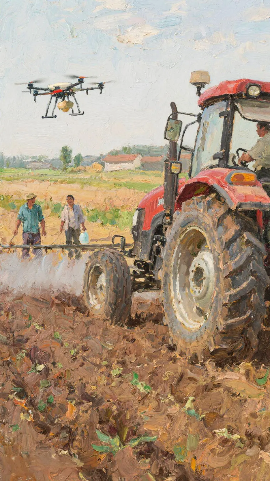 精品油画——《承包户农业》