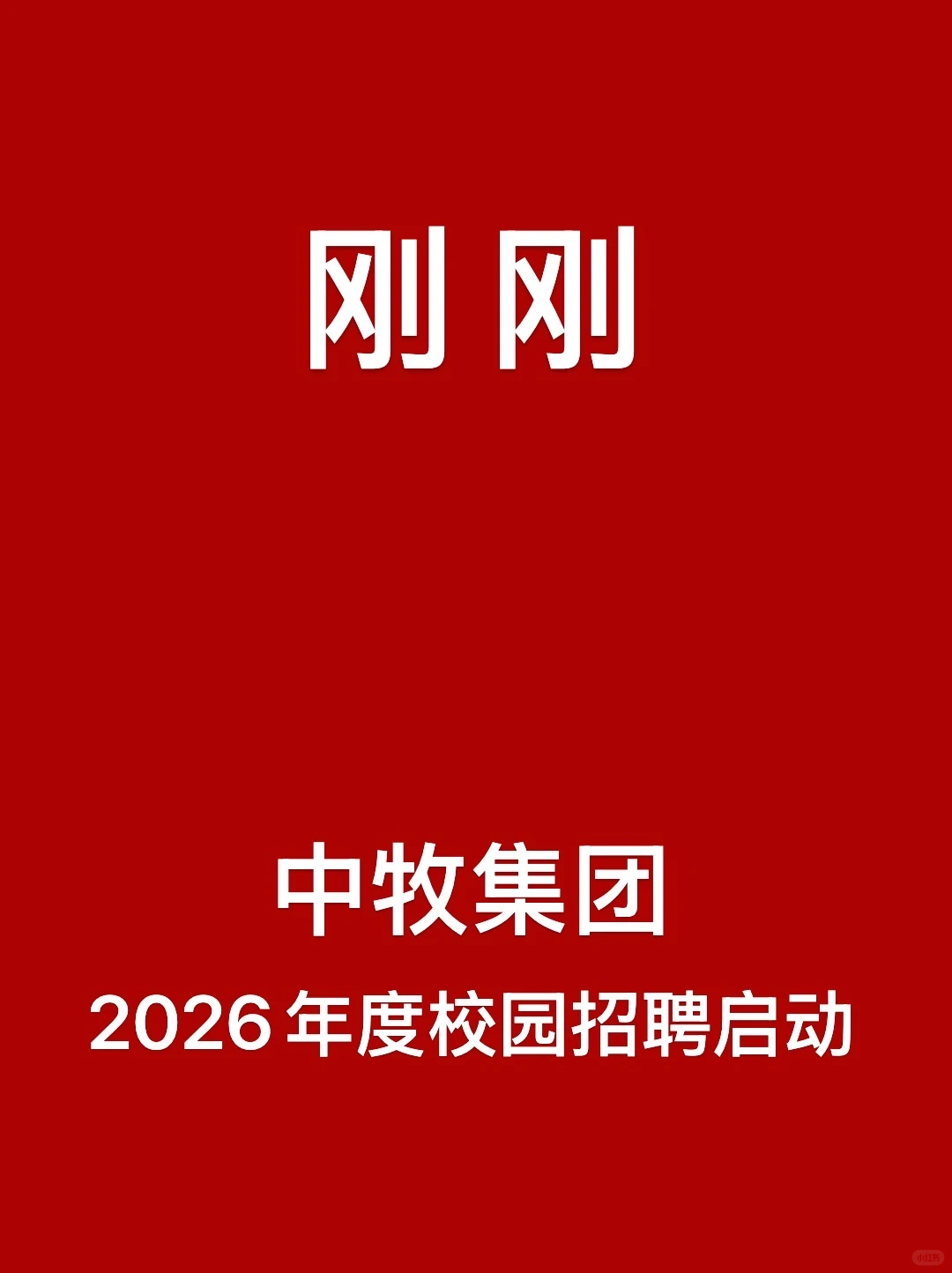 刚刚，中牧集团26年度校园招聘启动！
