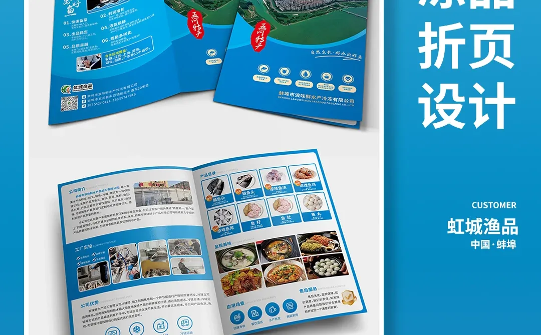 生鲜冻品画册折页设计