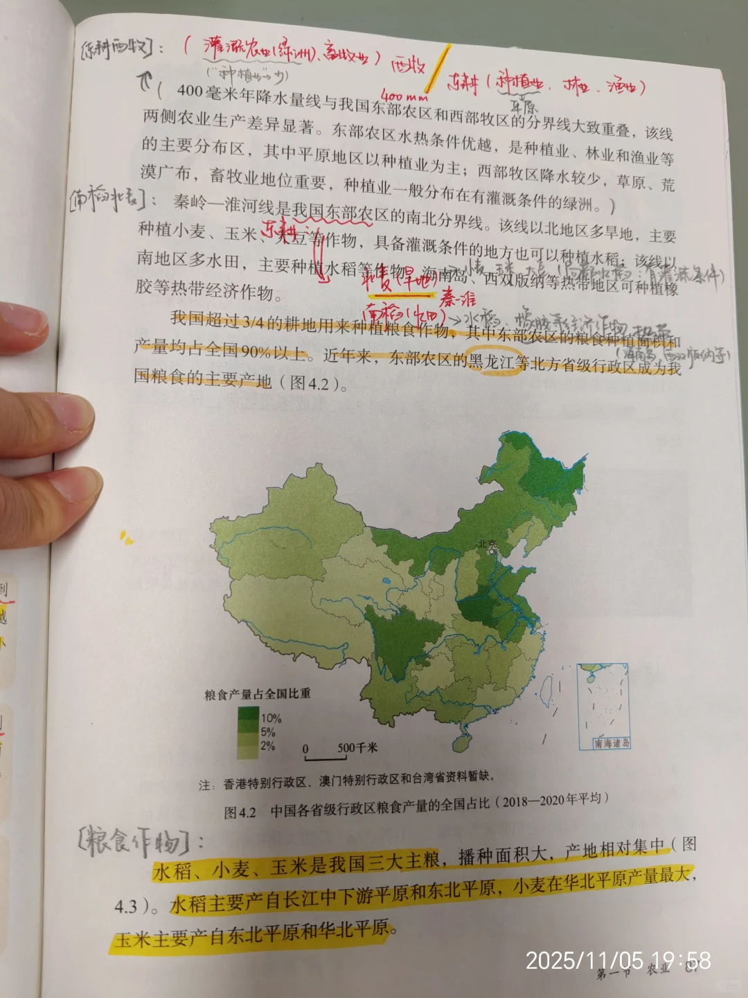 八上地理新教材4.1农业教材笔记