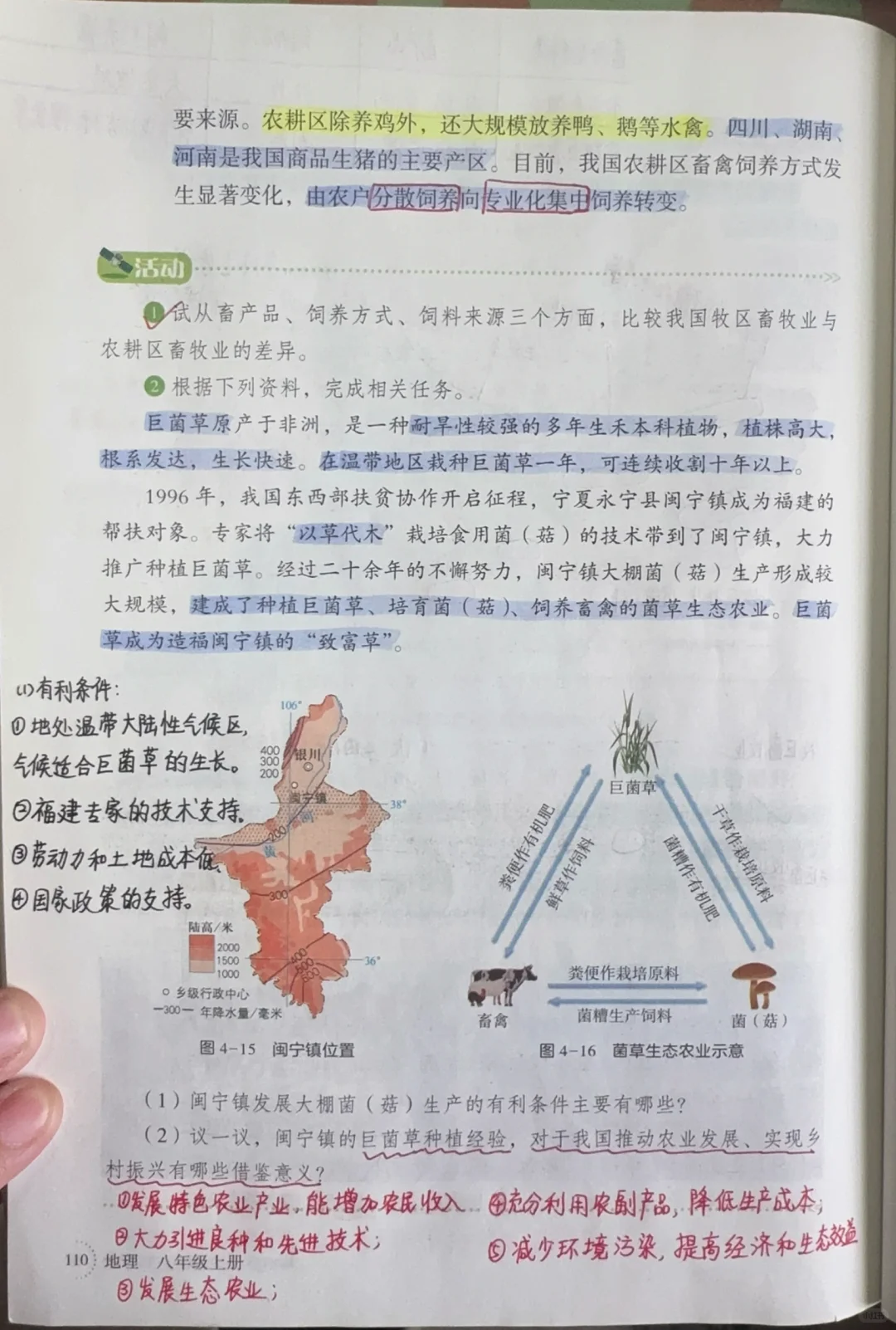 八上新湘教版地理——中国的农业