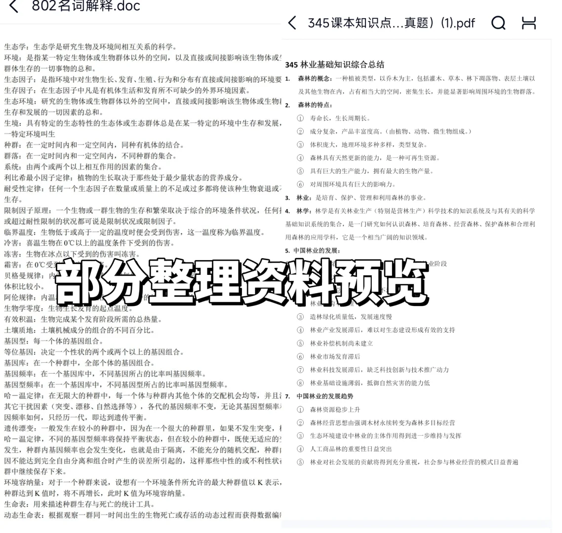 西南林业大学林业考研初试资料