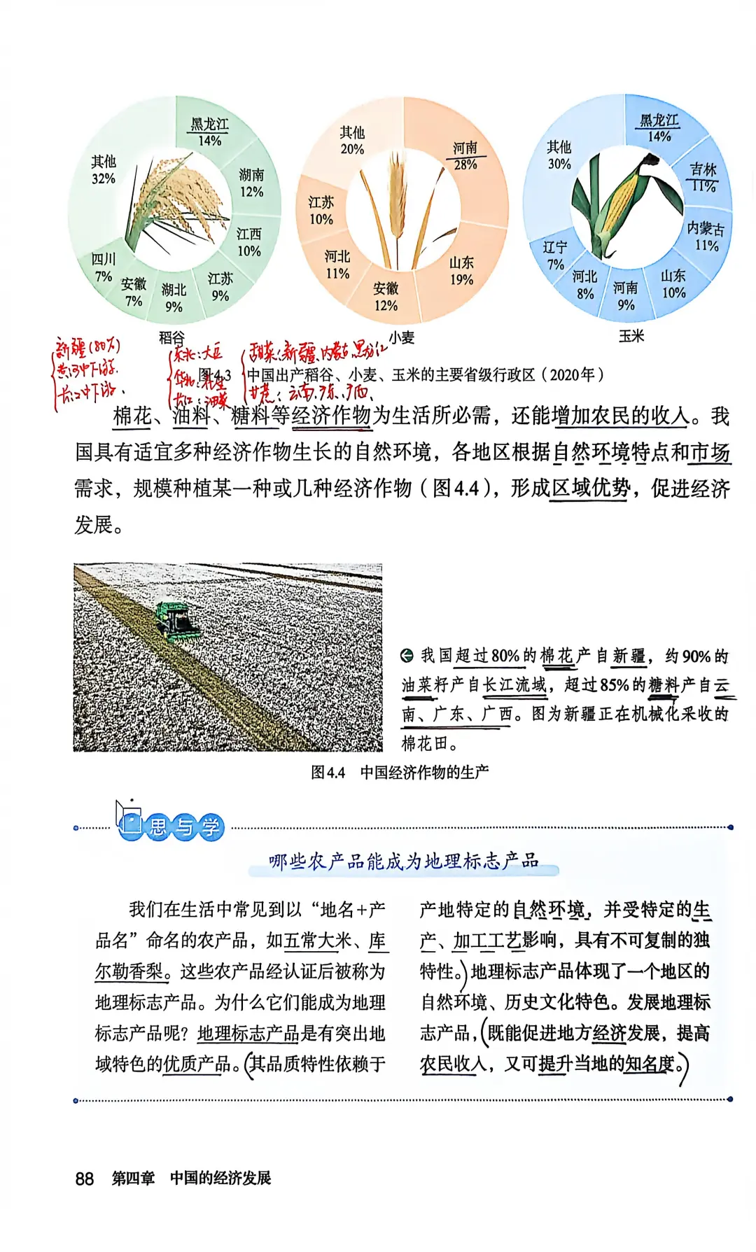 新人教版八年级上册地理农业笔记