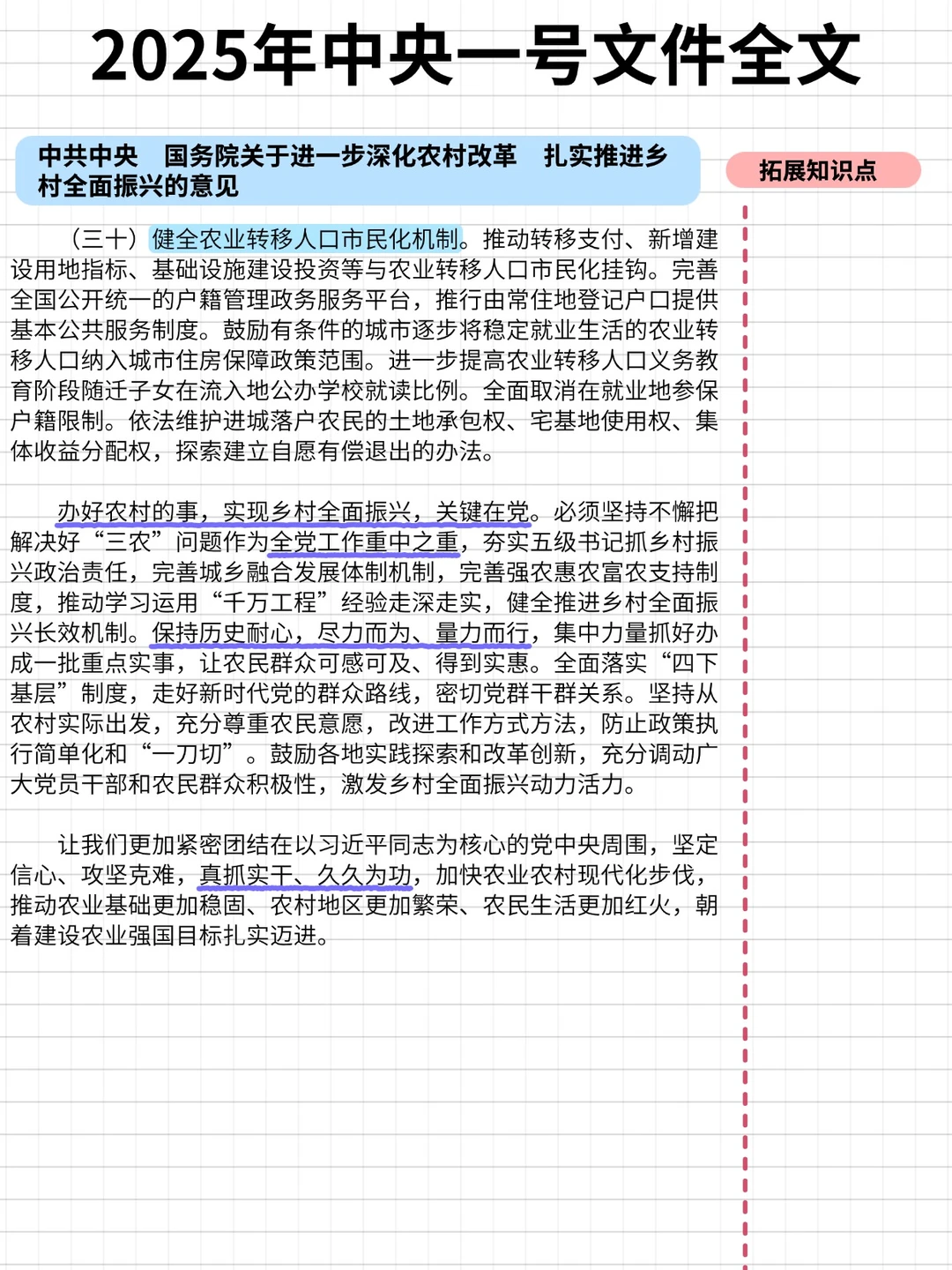 2025年中央一号文件