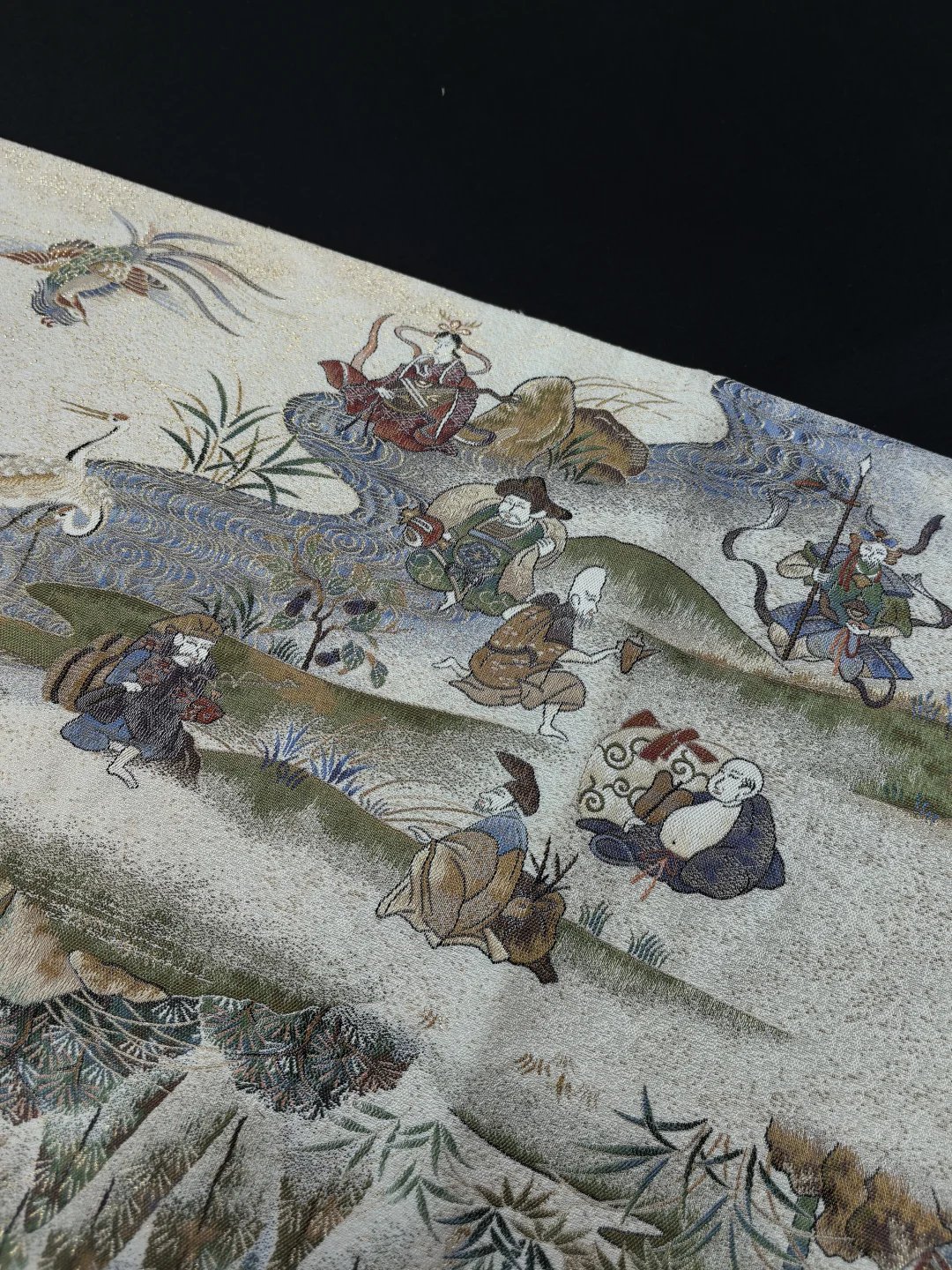 风水袋带-1800细密织七福神