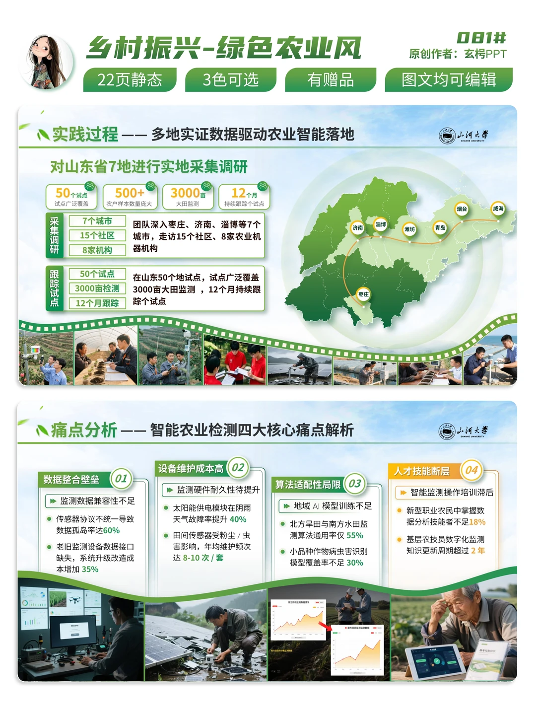 🌱科技赋能乡村！绿色智慧农业PPT分享