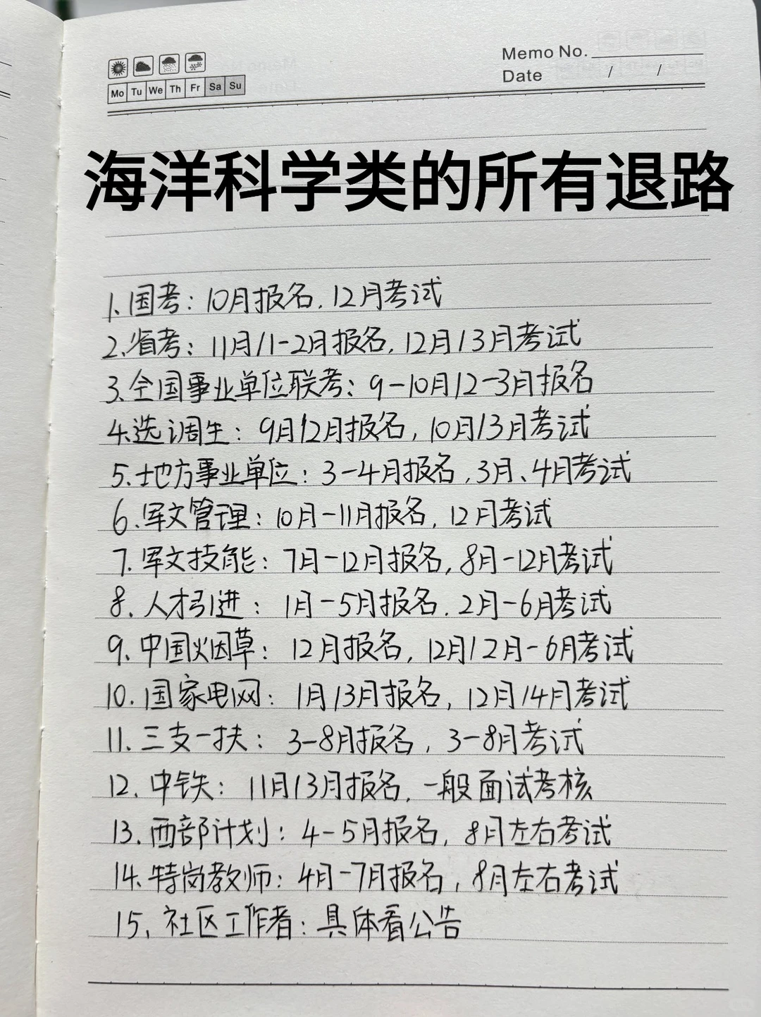海洋科学类的所有退路来啦！！