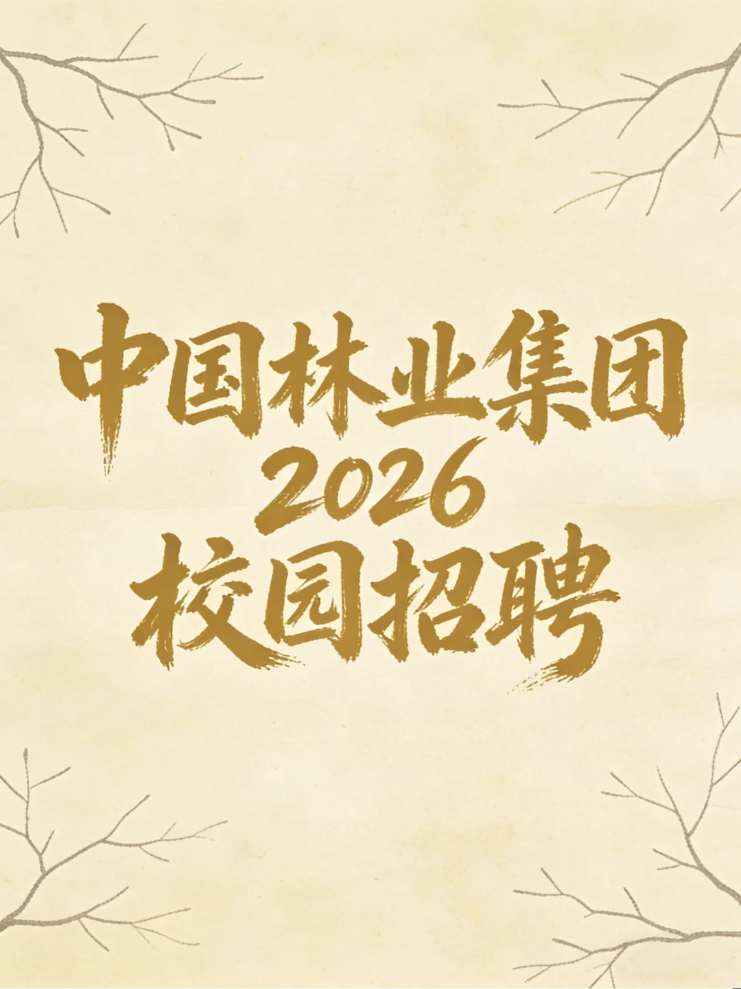 中国林业集团2026校园招聘