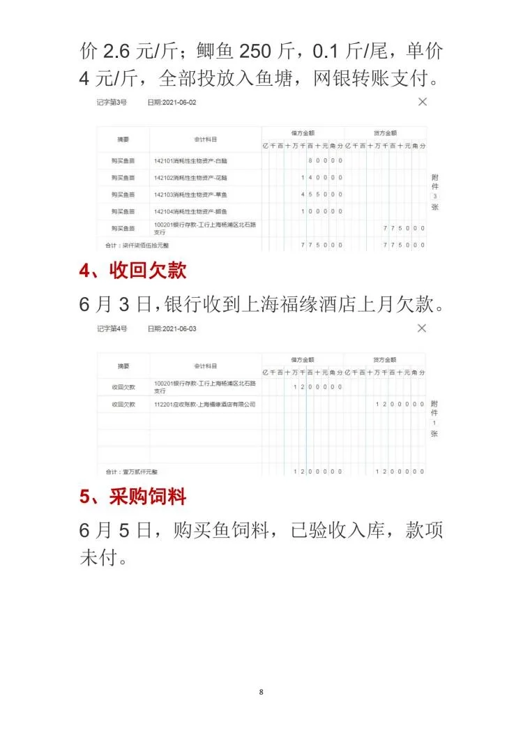 渔业企业账务处理