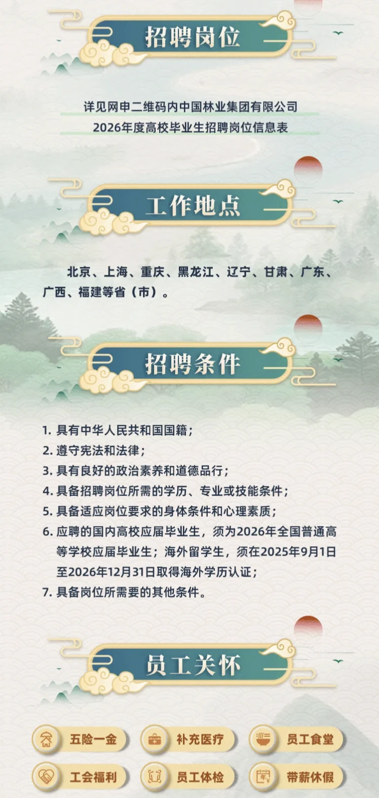 中国林业集团2026校园招聘