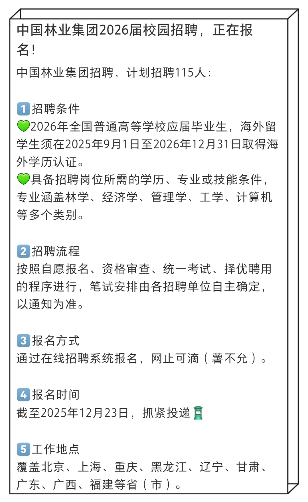 中国林业招聘中