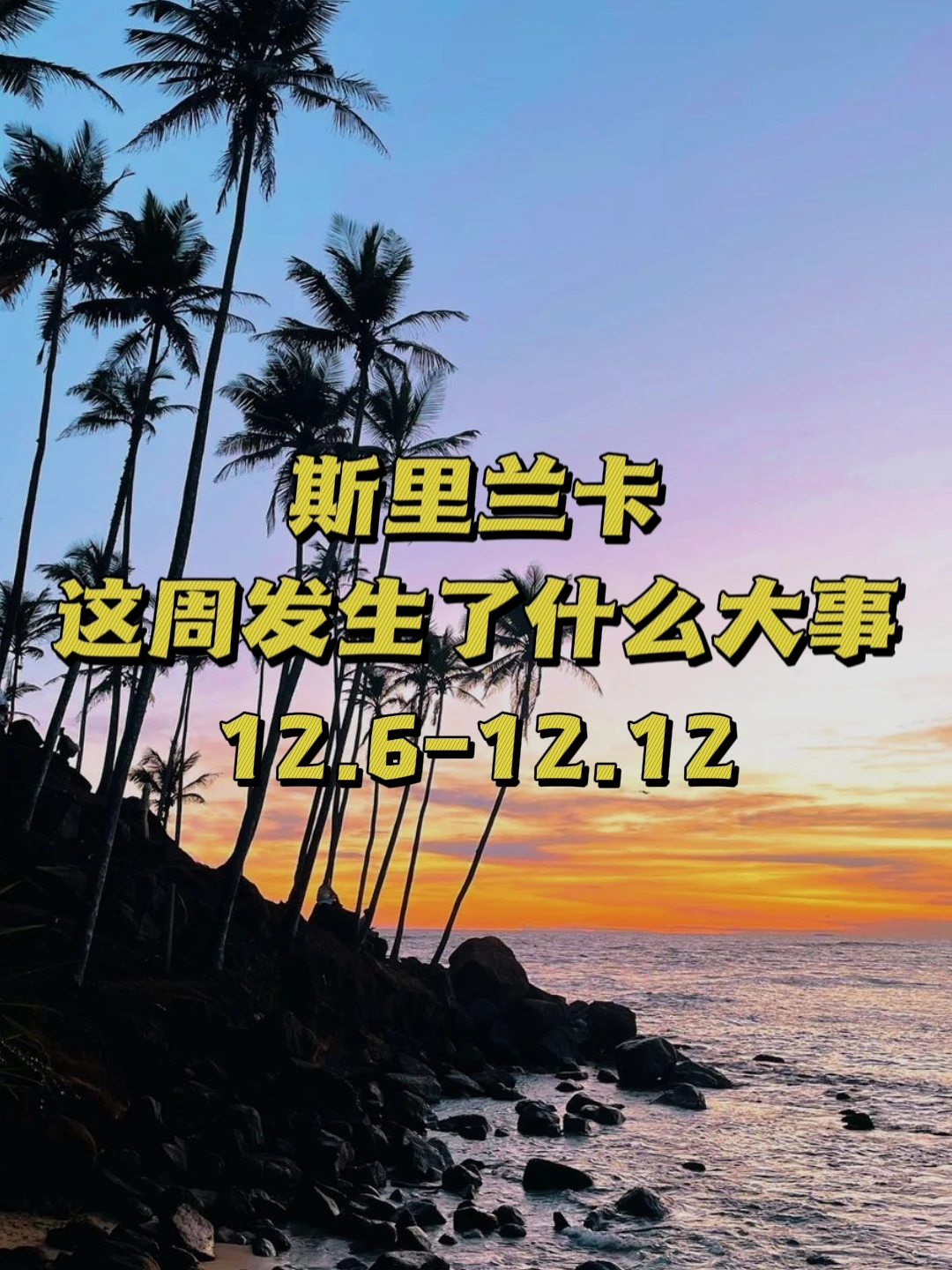 🇱🇰斯里兰卡这周大事盘点 12.6-12.12