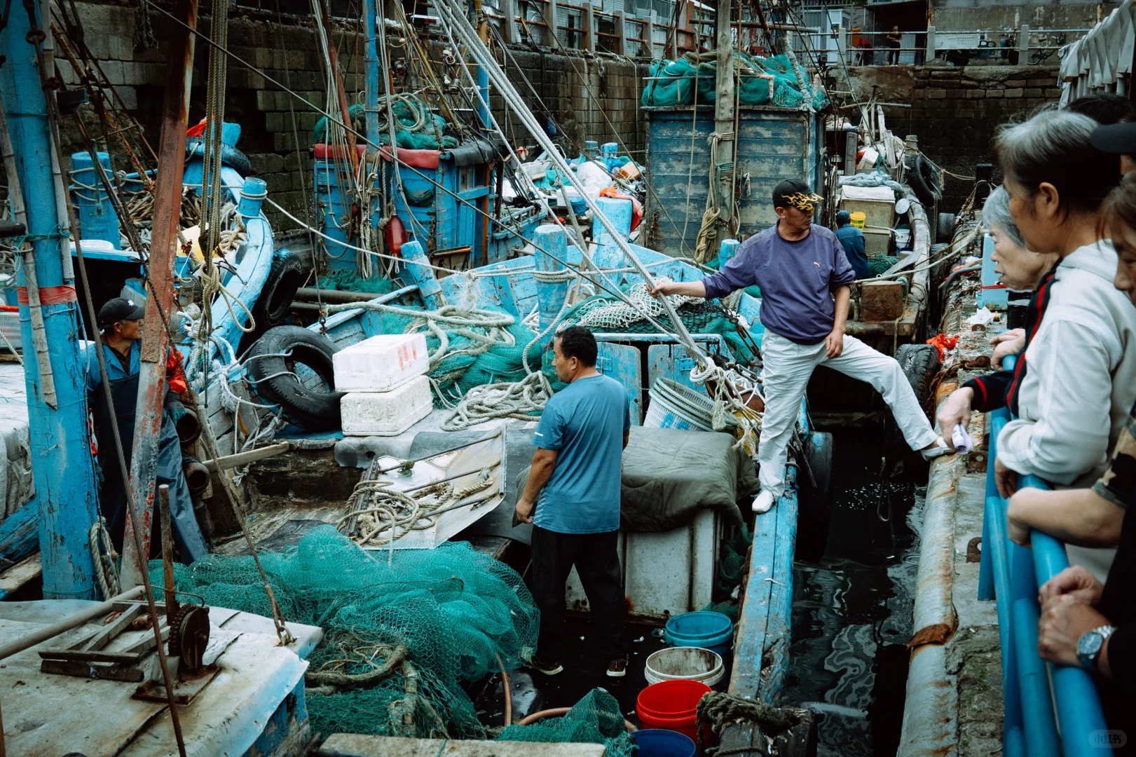 在忙碌的码头看热闹 青岛小港码头 好吃好拍