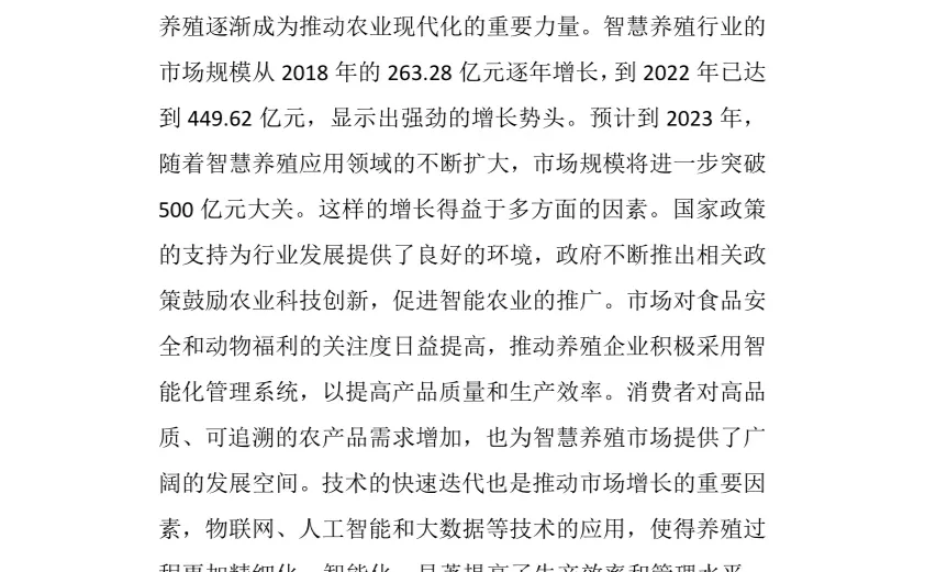 2024年智慧养殖行业调研分析报告