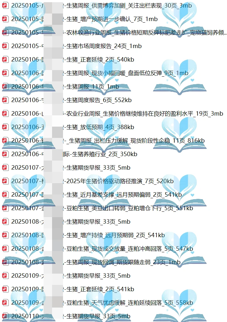 2025年生猪养殖行业研究报告周期数据合集