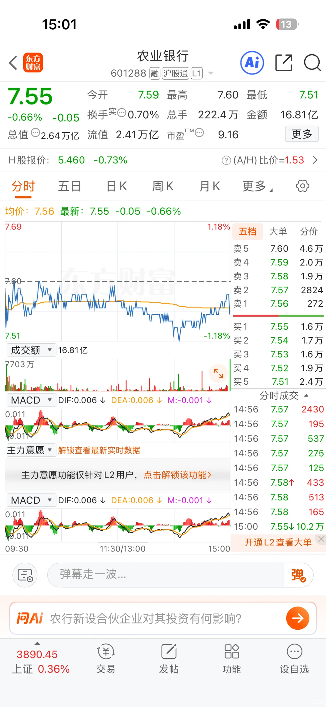 农业银行的量化机制