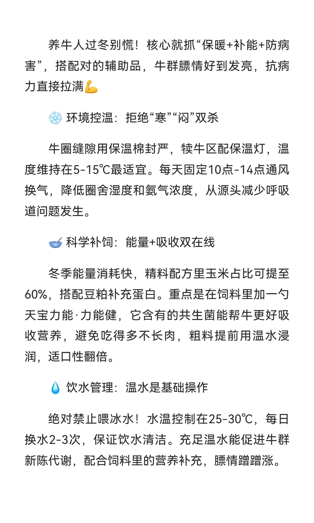 冬季肉牛稳长肉✨ 天宝力能助你轻松过关